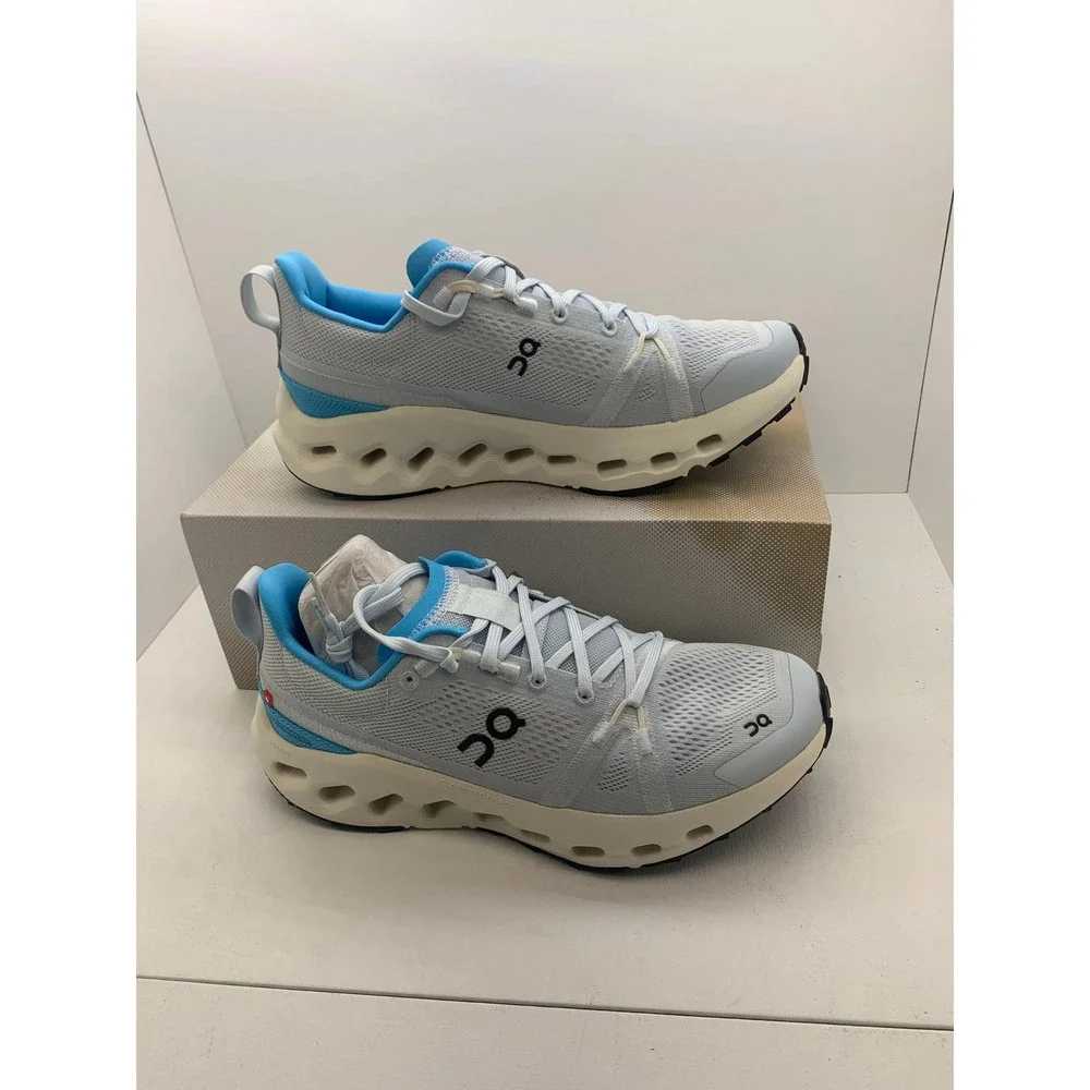 On Running Cloudsurfer Trail Arctic Ivory Blue Womens 8 Sneakers 3WE10103042
